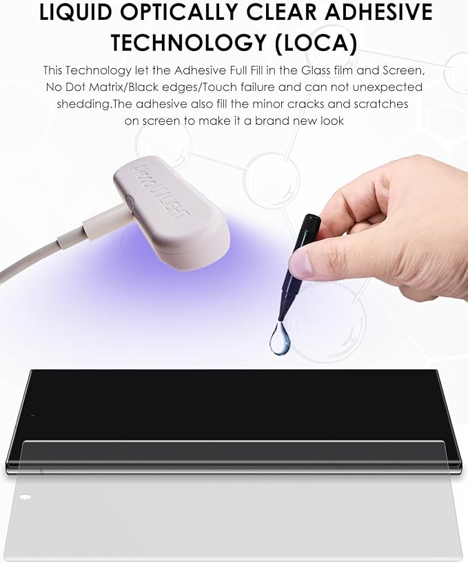 Matte Screen Protector for Samsung Galaxy S22 Ultra - 3 Pack Tempered Glass UV Set Anti Glare Anti-Fingerprint Soft Touch 9H Scratch Resistant