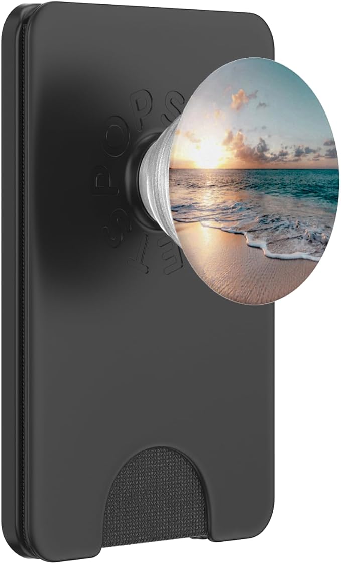 Beach Ocean Sunset Wave - Tropical Sand PopSockets Adhesive PopGrip