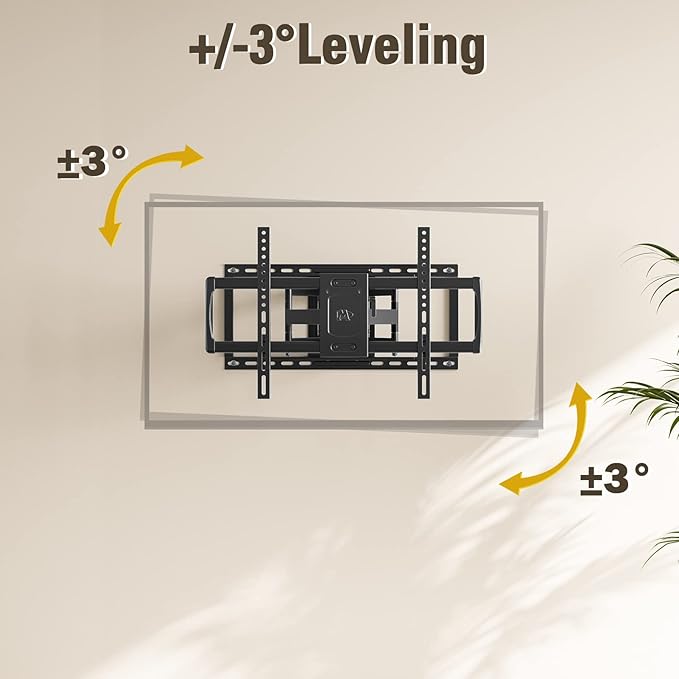 Mounting Dream Full Motion TV Wall Mount for Most 42-90 Inch TVs, Heavy Duty Wall Mount TV Bracket with 6 Strong Articulating Arms, Max VESA 600x400mm, Up to 132LBS, Fits 16/18/24'' Wood Studs, MD2298