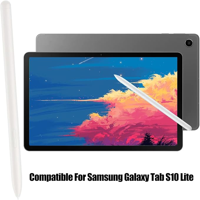Galaxy Tab S10 Lite Stylus Pen for Samsung Galaxy Tab S10 Lite S Pen Replacement for Samsung Galaxy Tab S10 Lite S Pen + Free 5 Tips (White)