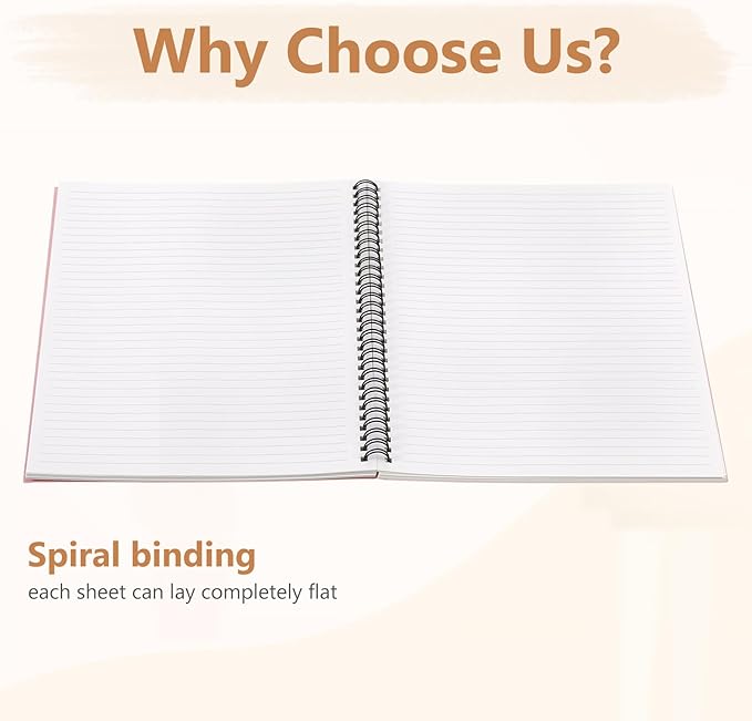 Fuutreo 24 Pcs Spiral Notebook for Work A5 8.3 x 5.7 Inch College Ruled Spiral Journal Notebook Kraft Cover, 12 Color, 60 Sheets, 120 Pages for Office School Supplies(Morandi Color)