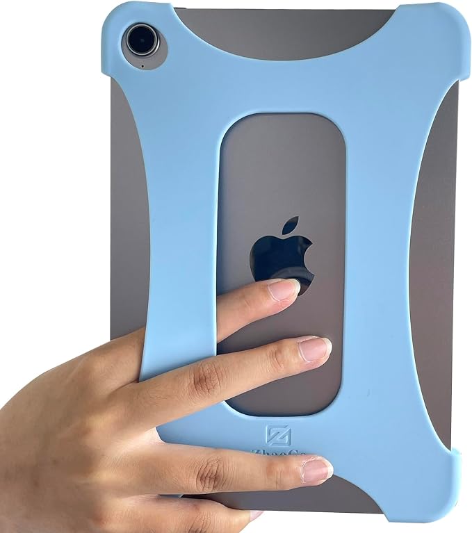 Silicone Anti-Slip Hand Strap Finger Grip Holder for iPad mini 7 (A17 Pro) 2024 / iPad mini 6 2021 8.3 inch - Blue