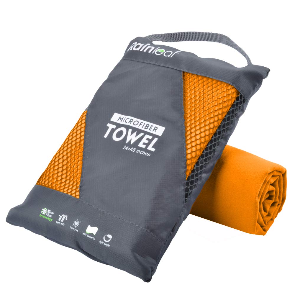 Rainleaf Microfiber Towel Quick Dry Camping & Travel & Gym Towel. Compact