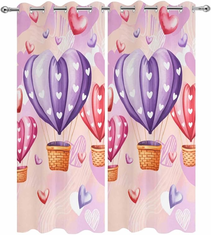 Hot Air Balloons Waterproof Outdoor Curtains