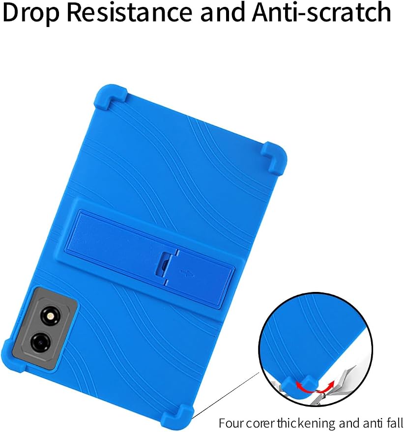 for BNCF 2025 Android 15 10.1 Inch Tablet CaseBOVUGAC Soft Silicone Adjustable Stand Shockproof Kids Friendly for BNCF 2025 Android 15 10.1 Tablet(Black)