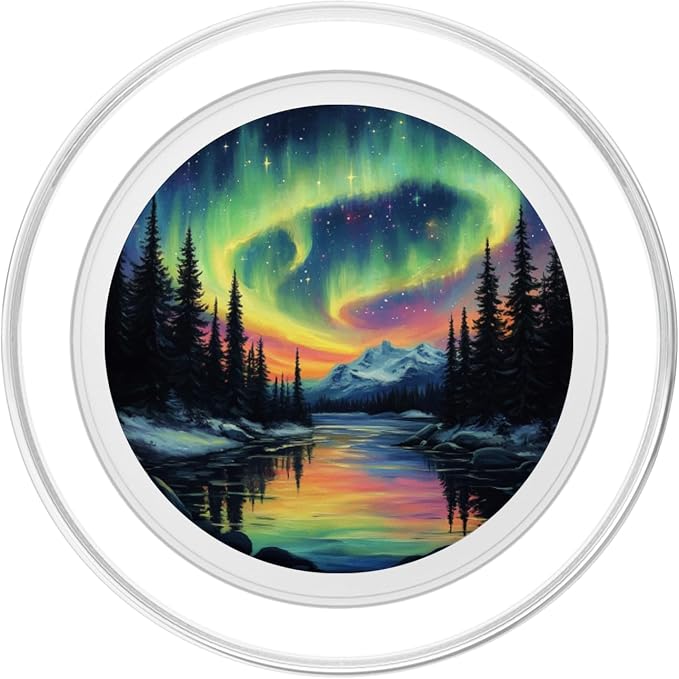 Aurora Borealis Dark Sky Nature Light Display PopSockets Adhesive PopGrip