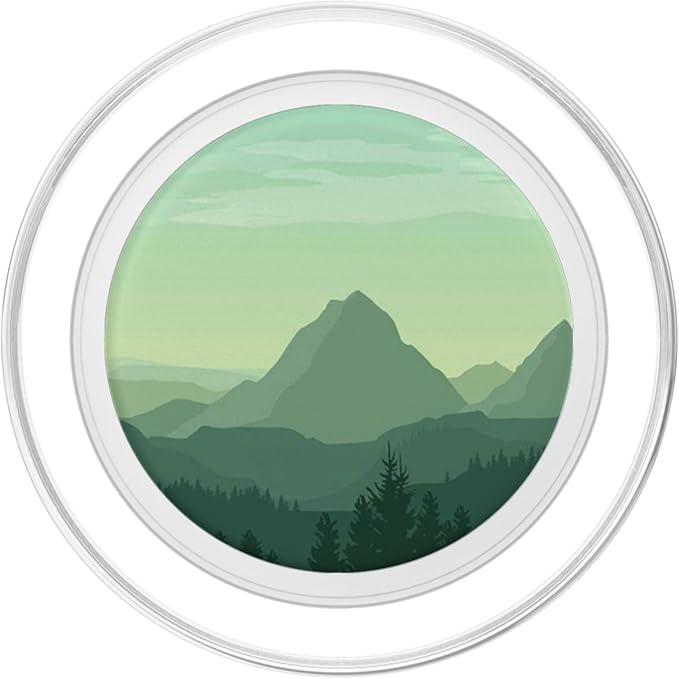 Green Mountain Pop Mount Socket Art Work Tree Woods PopSockets Adhesive PopGrip
