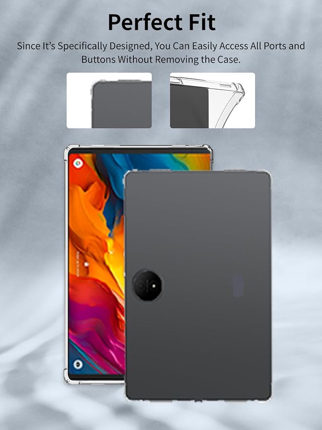 for TCL NXTPAPER 14 14.3 inch CaseSlim &amp Lightweight Soft TPU Anti-Scratch Back with Shockproof Impact Resistant Raised Edge for TCL NXTPAPER 14 -Transparent