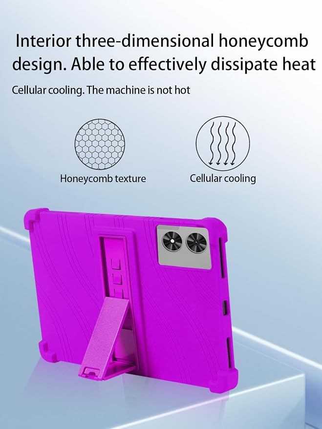 for Frameflow P11T Android 16 11-Inch TabletUYRUREL Skin-Friendly Soft Silicone Protective CaseFull Protection Against Drops and Scratcheswith Adjustable Viewing StandBlack.