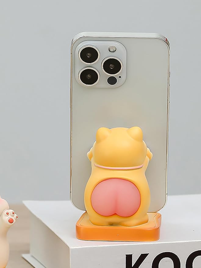 Cute Cat Phone Holder - Universal Cellphone &amp Tablet Stand Novelty Desk Accessory for Bedroom &amp Office