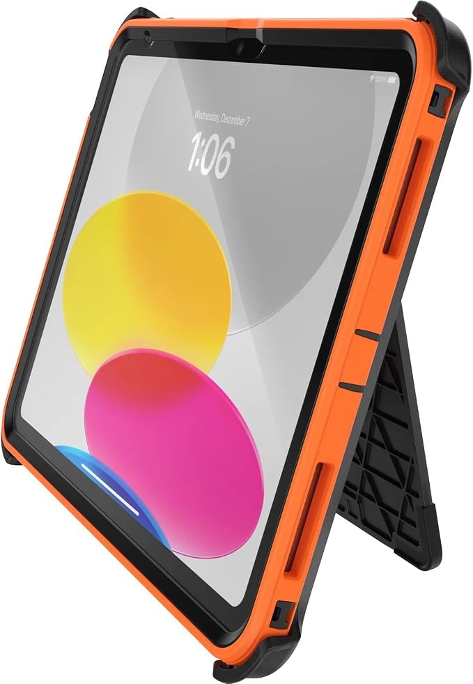 OtterBox iPad (A16) &amp iPad 10th Gen (Only) - Defender Series Case - High Visibility (Orange) - Kickstand - Rugged &amp Durable - Multi-Layer Protection