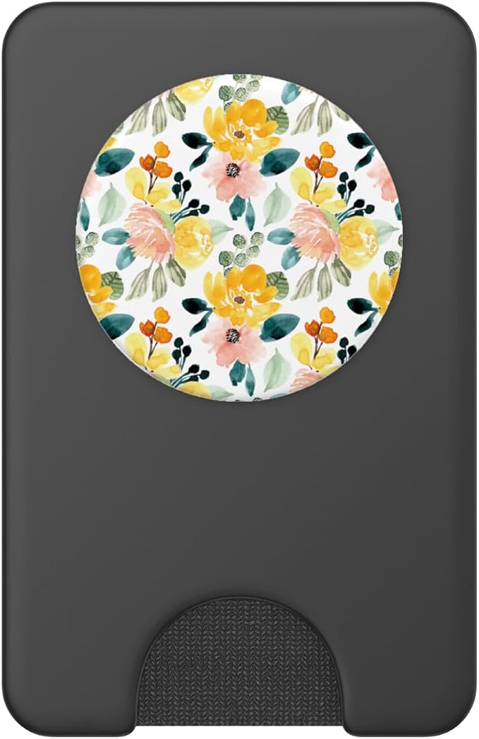 Yellow Rose Pink Floral Orange Flower Design for Women Girls PopSockets Adhesive PopGrip
