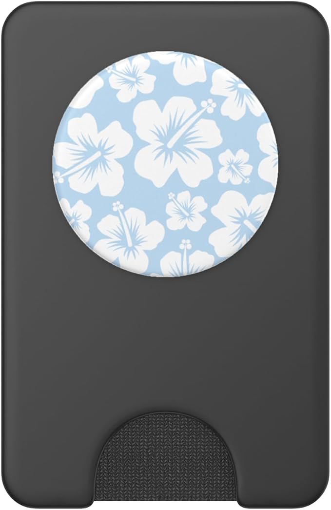 Blue Hibiscus Flowers PopSockets Adhesive PopGrip