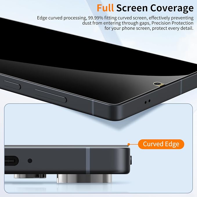 3 Pack Tempered Glass Privacy Screen Protector for iPhone 15 Pro Max 6.7 Inch Original Touch Sensitivity with Auto Alignment kit Bubble Free Case Friendly 9H Hardness