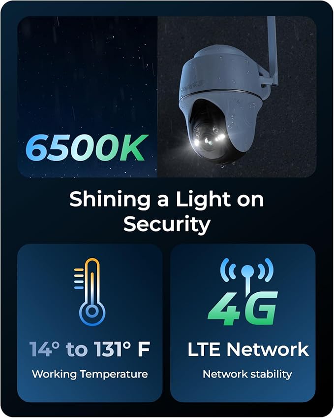 REOLINK 4K 4G LTE 360° Cellular Security Camera Wireless Outdoor +128G SD Card - 2Pack, No WiFi Solar Powered, SIM Card Included, 8MP Color Night Vision, Local/Cloud Storage, Go PT Ultra+Solar Panel 2
