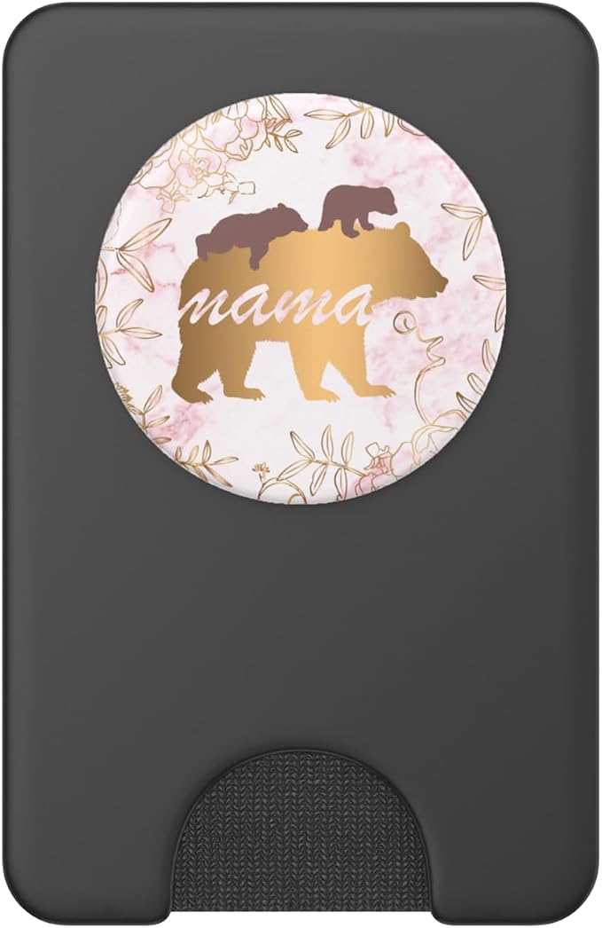Mama Bear 2 Cubs Women Cell Phone Accessory PopSockets Adhesive PopGrip