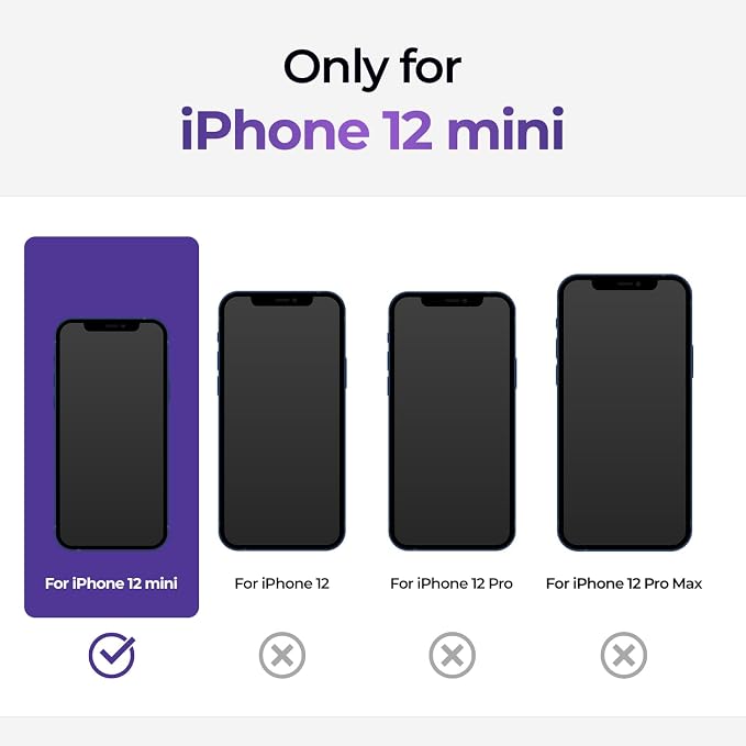 COKER 2PACK Privacy Screen Protector for iPhone 12 Mini Anti Spy 9H Hardness Shatterproof Anti-Scratch Anti-Fingerprint Touch Sensitive PET Film Blue Light Filter Easy Install