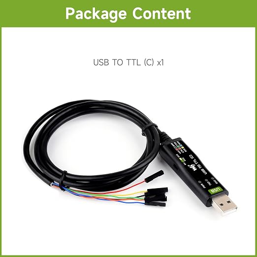 waveshare Industrial USB to TTL (C) 6pin Serial Cable Original FT232RNL Chip Multi Protection Circuits Multi Systems Support with Hardware Flow Control