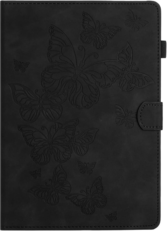 Fire HD 8 Case Slim Folding Stand Auto Wake/Sleep Wallet Case with Cards/Cash Holder for Amazon Fire HD 8(8th/7th/6th Gen 2018/2017/2016 Release)-Black