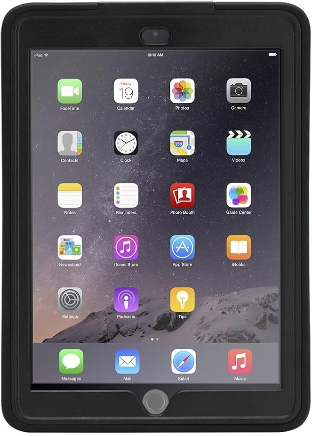 Rugged Case for Apple iPad mini 4 (A1538 A1550) Kickstand | Screen Protector | Polycarbonate Shell | Silicone Bumper | Full-Body | 6.6 ft. Drop-Tested | Black/Clear