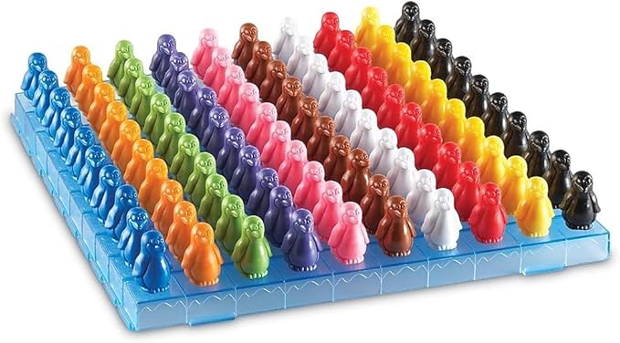 Learning Resources Penguins On Ice Math Activity Set - Math Manipulatives & Counting, Addition and Multiplication Games, Sorting & Patterning Set , Homeschool Activity, Classroom Must Haves