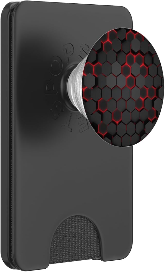 Cool Red and Black Cell Phone Button Holder Pop Out Knob PopSockets Adhesive PopGrip