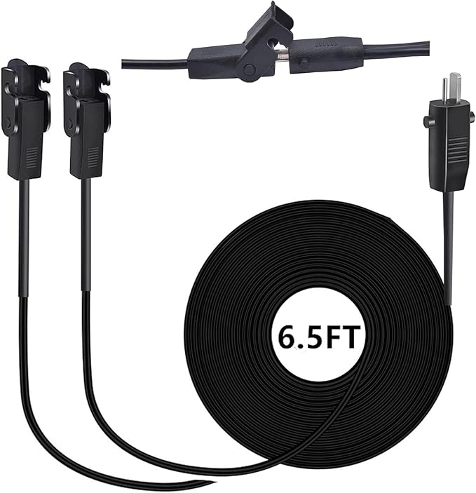 Recliner Power Splitter Cord 78 Inch 2 Pin Splitter Y Cable Replacement, 6.5FT, Black, 2 Motors to 1, Compatible with Okin, Dewert, Lazboy, Pride, Catnapper, Limoss Motors