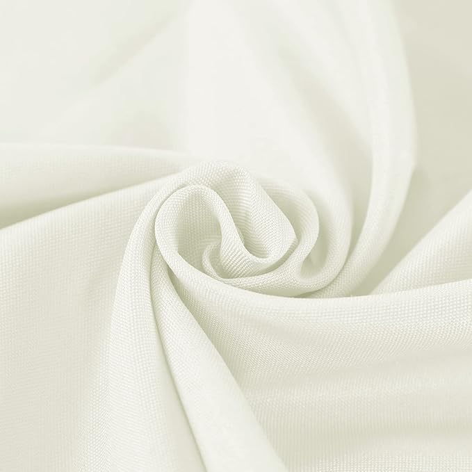 6 Pack Ivory Round Tablecloths 70 Inches Table Cloth Stain and Wrinkle Resistant Washable Polyester Table Cover Fabric for Party, Wedding,Dining,and Banquet Decoration