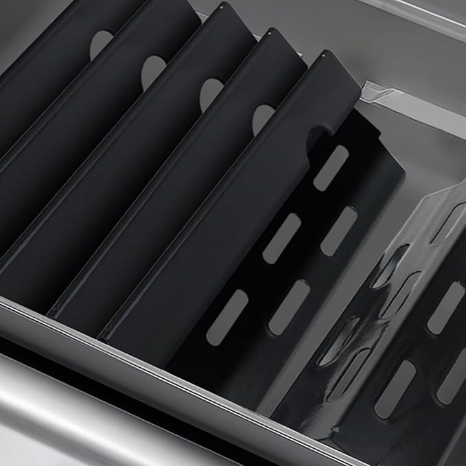 RuiTEERS Grill Flavorizer Bars for Weber Genesis II E-410, S-410, LX E-440, S-440, Weber Genesis 2 66041, 66033, 66796, Heat Deflectors BBQ Grill Heat Plate, 17" Porcelain Steel Grill Flavor Bars