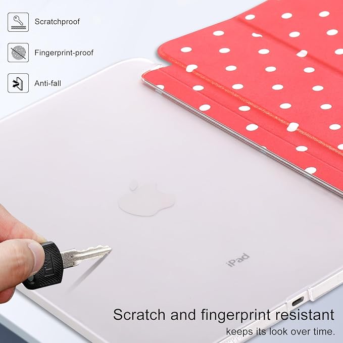 case for ipad 11th Generation11 Inch 2025 (A16 Chip) &amp 10th Gen 10.9 Inch 2022 - Slim Scratch-Resistant Hard PC Translucent Back Shell Smart Cover Wake/Sleep FunctionBlack Bow