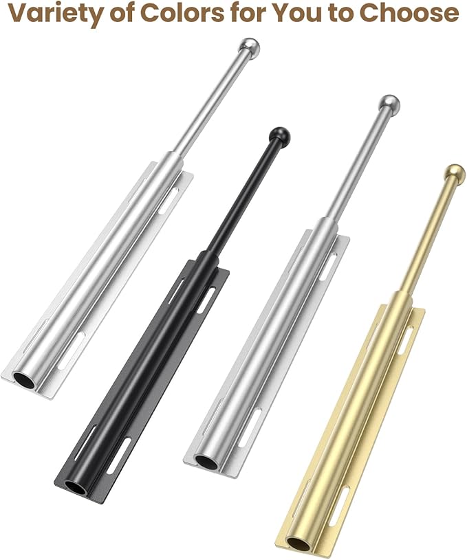 Supforce Valet Rod for Closet Pull Out, Retractable Slide Out Valet Rod Closet Organization, 12" Aluminum Valet Clothing Hanger Rods Perfect for Suits, Freshly Pressed Clothes, Black