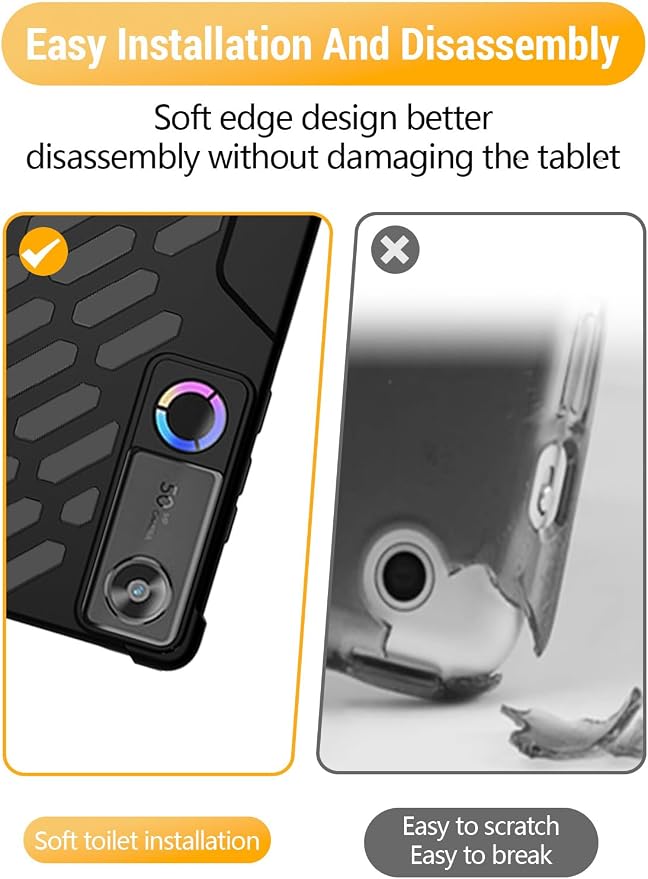 Case for Lenovo Legion Tab Y700 Gen 5 Tablet 8.8 Inch (Black) | Flexible TPU Heat Dissipation Cover Lightweight