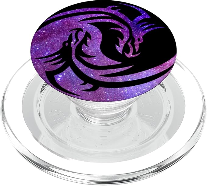 Two Dragons Galaxy Background PopSockets PopGrip: Swappable Grip for Phones &amp Tablets PopSockets Standard PopGrip