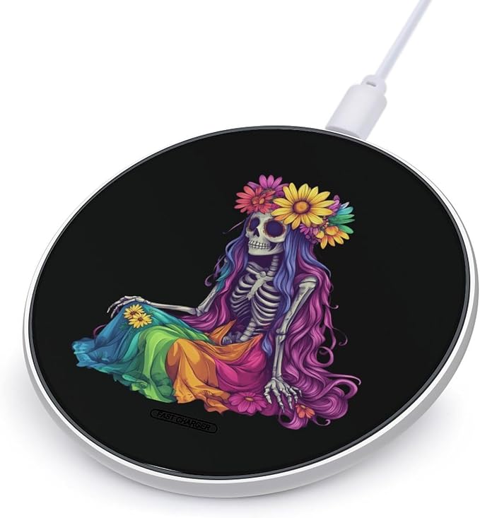 Colorful Skeleton Women Wireless Charger Portable Charging Pad | LightweightAll Smartphone