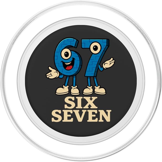 67 Six Seven 6-7 - Funny Italian Brainrot Gaming Meme PopSockets PopGrip for MagSafe
