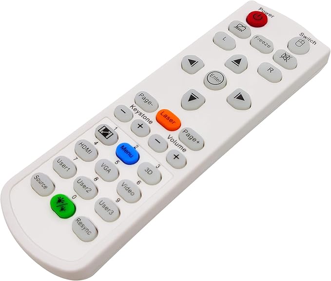 INTECHING J8947-0384-00 Projector Remote Control for Optoma BR311, BR324, BR327, BR332, DAEWSGG, DAEXSGS, DS331, DS343, DW343, DX343, H181X, S310, S311, S313, W311, W313, X310, X313