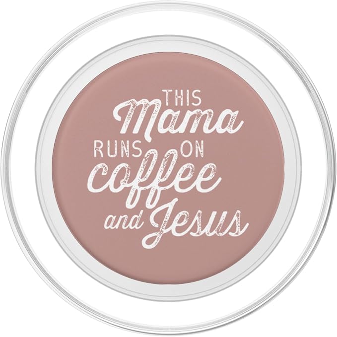 This Mama Runs on Coffee and Jesus - Cute Christian Quote PopSockets Adhesive PopGrip