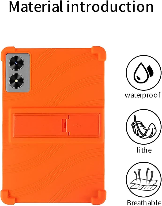 for SHARECLOUD P10/Frameflow P10 2025 10.1 Inch Tablet CaseBOVUGAC Soft Silicone Adjustable Stand Shockproof Kids Friendly for SHARECLOUD P10_T 10.1 Tablet(Black)
