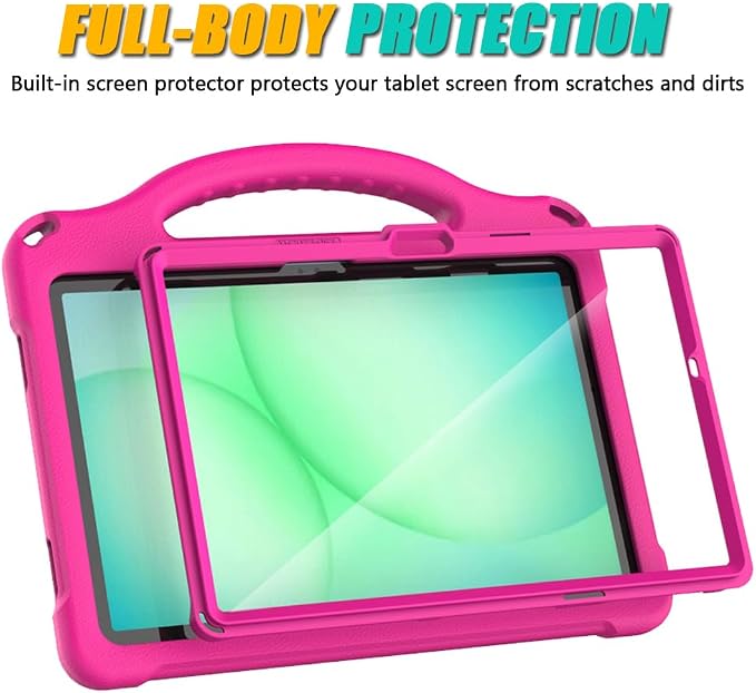 Kids Case for Samsung Galaxy Tab A11 Plus 2026 /A9 Plus 2023 11 inch Tablet | Sanyetral Galaxy Tab A11+/A9+ Case with Screen Protector Shockproof Handle Stand Protective Cover with Shoulder Strap -Bl