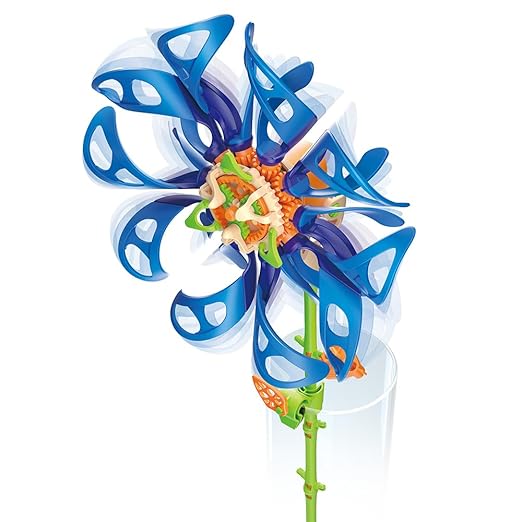 Thames & Kosmos SolarFlower Sapphire Swirl STEM Kit | Build a Motorized Solar-Powered Flower with Spinning, Colorful Petals, Educational Gift for Kids Ages 8+, Adults