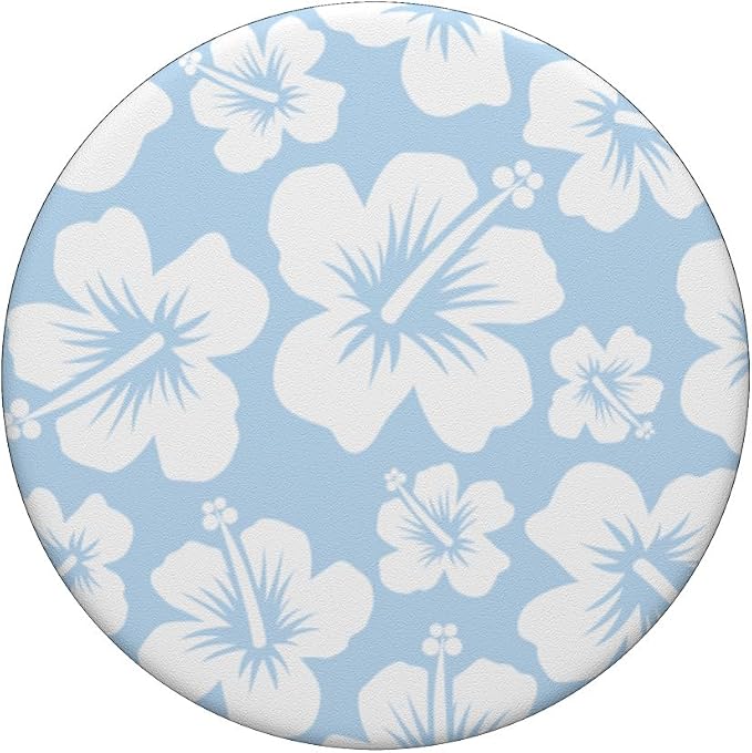 Blue Hibiscus Flowers PopSockets Adhesive PopGrip