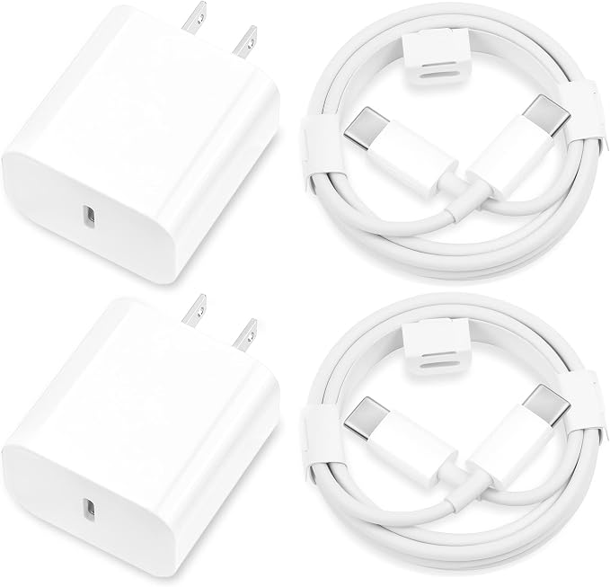 iPhone 16 15 Charger Fast Charging[MFi Certified] 2Pack 20W Type C Fast Charger Block with 6FT USB C to USB C Cable Compatible for iPhone 16/15/Pro Max/Pro/Plus