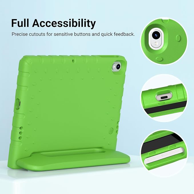 Kids Case for Onn 10.1 Tablet 2024 Gen 4(Model:100135925) ShockproofBlack | Lightweight EVA Foam Foldable Handle Stand Precise Cutouts Kid-Friendly For Daily Use
