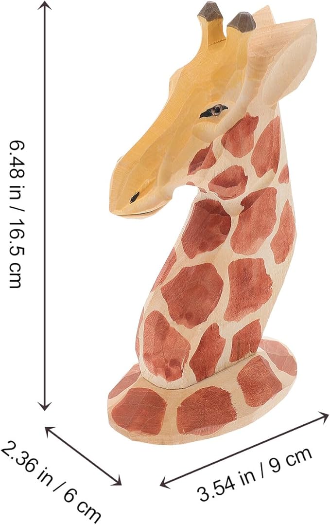 Giraffe Shaped Eyeglasses Holder Wooden Glasses Stand Decorative Eyewear Organizer Tabletop Rack for Home Office Display