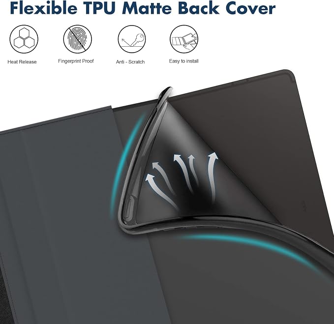 Dteck Wallet Case for Galaxy Tab S10+/S9+/S7 FE/S8+/S7 Plus 12.4 Tablet Premium PU Leather Folding Stand Auto Wake/Sleep Pen Holder Case with Hummingbirds