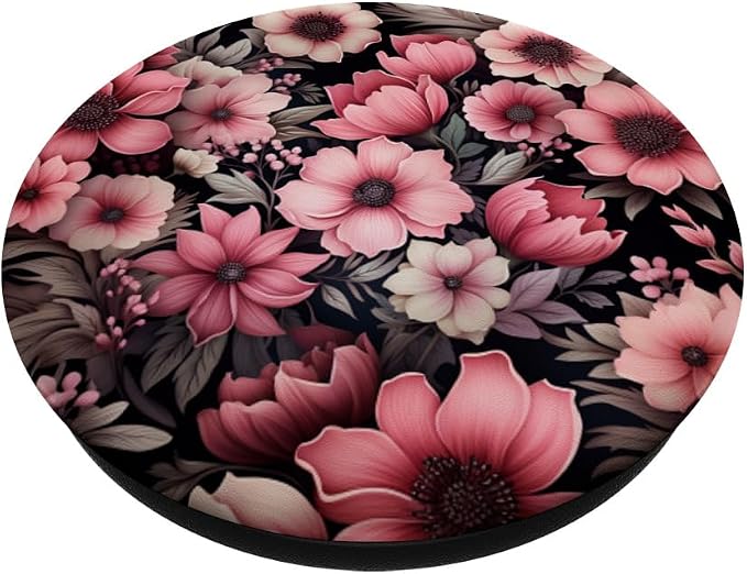 Vintage Pink Wildflower Flower Lover Tropical Garden PopSockets Adhesive PopGrip