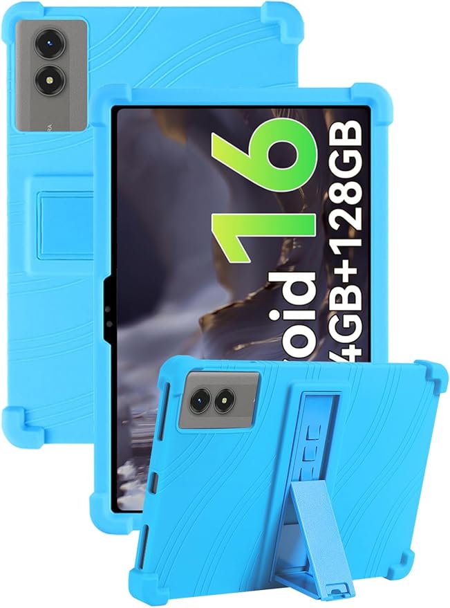 Case for TABWEE T50 Tablet 11 Inch (Black) | Soft Silicone Kids Friendly Protective Cover with Adjustable Stand Drop-Proof