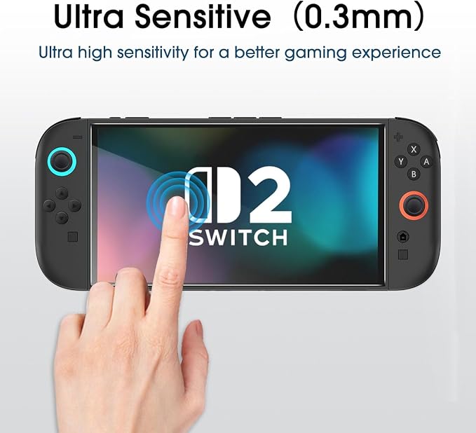 2 Pack Tempered Glass Auto-Alignment Screen Protector for Nintendo Switch 2 Model 2025 8[Military Grade Shatterproof]Ultra HD9H HardnessZero Bubble