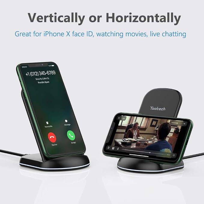 [2 Pack] Wireless Charging Pad Stand Bundle