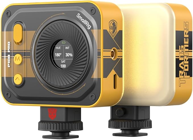 SmallRig Vibe P108 Pro Mini Led Video Light, Portable Camera Light for Photography, Cold Shoe Light, CRI95+, 2500-6500K, 12 Effects, Small Fill Light for Content Creator, Bumblebee Edition 5511